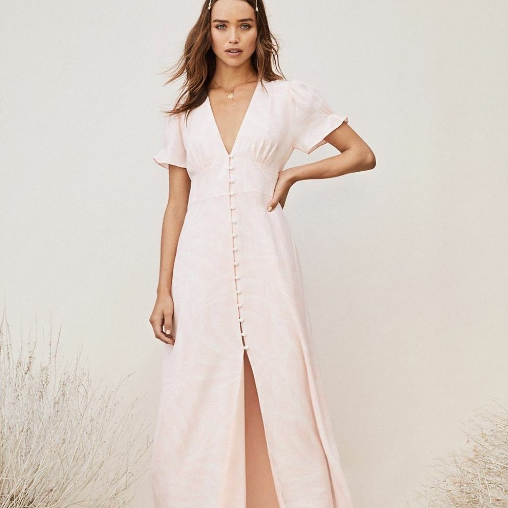 TVF for DVF Lavender Chiffon Crepe Maxi Dress Size 4